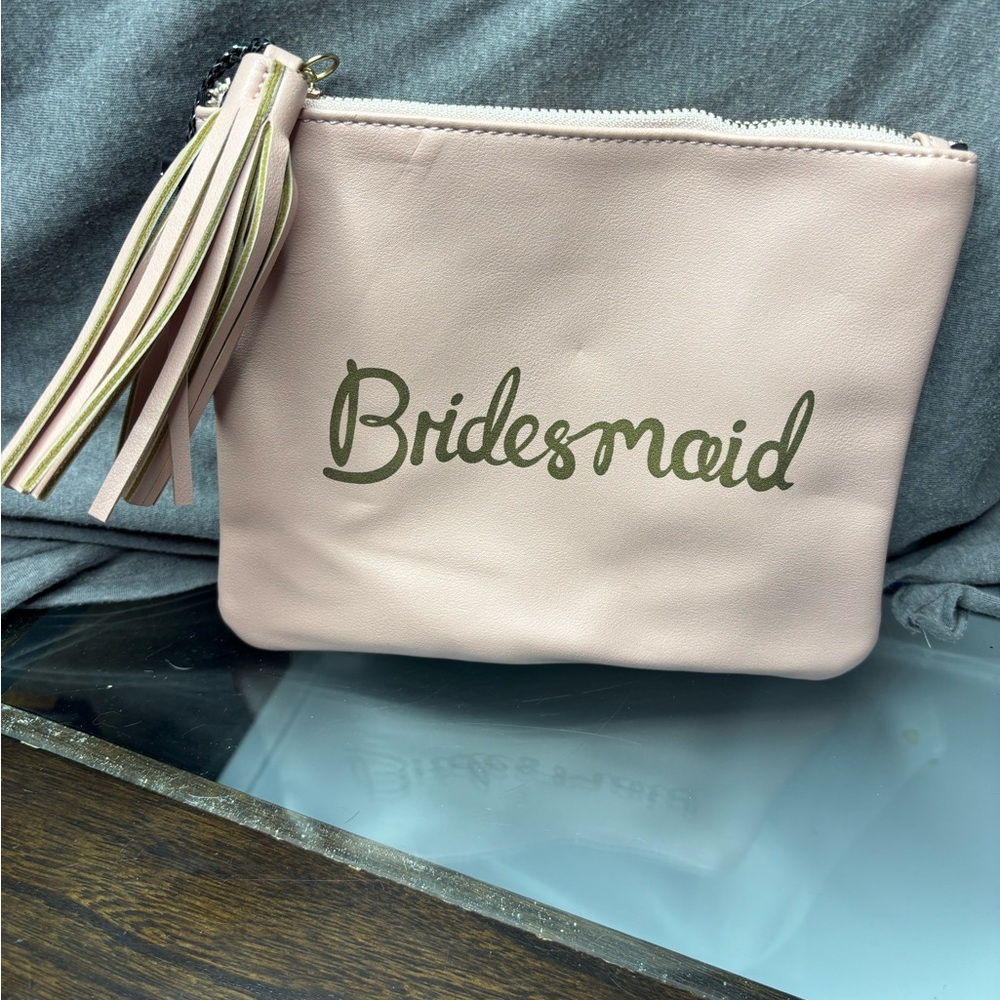 ImoshionUSA Pink Bridesmaid Cosmetic Pouch NEW Gift Bridal Wedding Spring